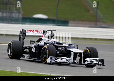 Valtteri Bottas (FIN) Williams FW34 Dritter Fahrer. Formula One Young Drivers Test, Donnerstag, 12. Juli 2012. Silverstone, England. Stockfoto