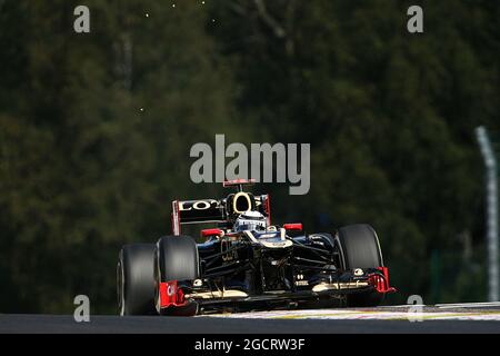 Kimi Räikkönen (FIN) Lotus F1 E20. 01.09.2012. Formel-1-Weltmeisterschaft, Rd 12, Großer Preis Von Belgien, Spa Francorchamps, Belgien, Qualifying Day - www.xpbimages.com, E-Mail: requests@xpbimages.com - Kopie der Veröffentlichung für gedruckte Bilder erforderlich. Jedes verwendete Bild ist gebührenpflichtig. â© Copyright: Charniaux / XPB Images Stockfoto