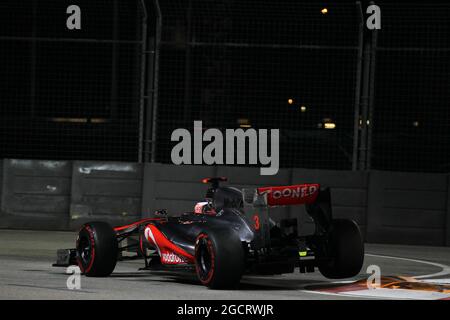 Jenson-Taste (GBR) McLaren MP4/27. Großer Preis von Singapur, Samstag, 22. September 2012. Marina Bay Street Circuit, Singapur. Stockfoto