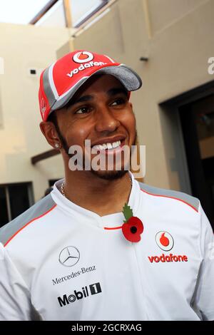 Lewis Hamilton (GBR) McLaren. Abu Dhabi Grand Prix, Donnerstag, 1. November 2012. Yas Marina Circuit, Abu Dhabi, VAE. Stockfoto