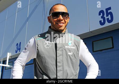 Lewis Hamilton (GBR) Mercedes AMG F1. Formel-1-Tests, Tag zwei, Mittwoch, 6. Februar 2013. Jerez, Spanien. Stockfoto