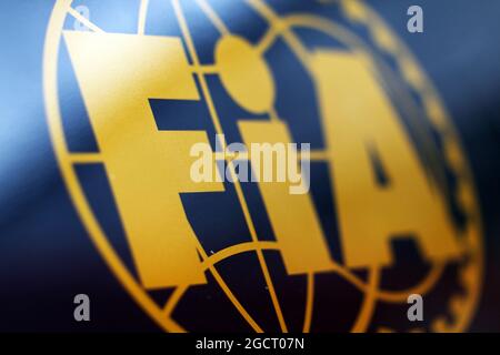 FIA-Logo. Formel-1-Tests, Tag zwei, Freitag, 1. März 2013. Barcelona, Spanien. Stockfoto