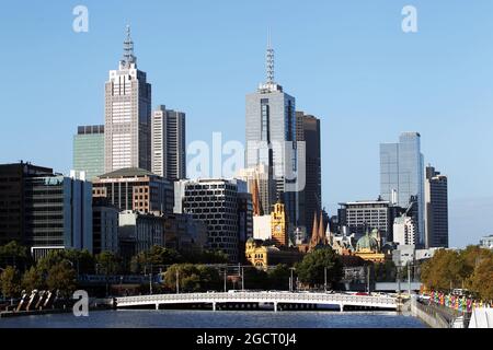Landschaftlich reizvolle Stadtlandschaft von Melbourne. Großer Preis von Australien, Mittwoch, 13. März 2013. Albert Park, Melbourne, Australien. Stockfoto