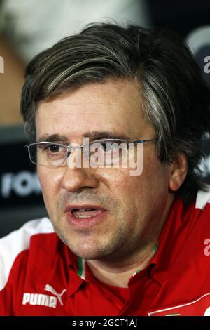 Pat Fry (GBR) Ferrari Stellvertretender technischer Direktor und Leiter der Renntechnik bei der FIA-Pressekonferenz. Großer Preis von Malaysia, Freitag, 22. März 2013. Sepang, Kuala Lumpur, Malaysia. Stockfoto