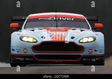 Christoffer Nygaard (DEN) / Kristian Poulsen (DEN) / Allan Simonsen (DEN) Aston Martin Vantage V8. FIA-Langstrecken-Weltmeisterschaft, Runde 2, Freitag, 3. Mai 2013. Spa-Francorchamps, Belgien. Stockfoto