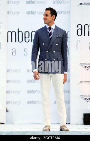Adrian Sutil (GER) Sahara Force India F1 auf der Amber Lounge Fashion Show. Großer Preis von Monaco, Freitag, 24. Mai 2013. Monte Carlo, Monaco. Stockfoto