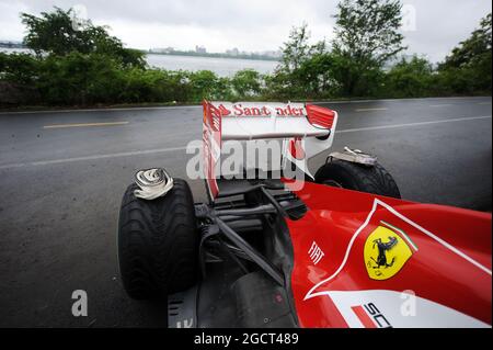 Ferrari F138 von Felipe Massa (BRA) Ferrari, nachdem er während des Qualifyings abgestürzt war. Großer Preis von Kanada, Samstag, 8. Juni 2013. Montreal, Kanada. Stockfoto