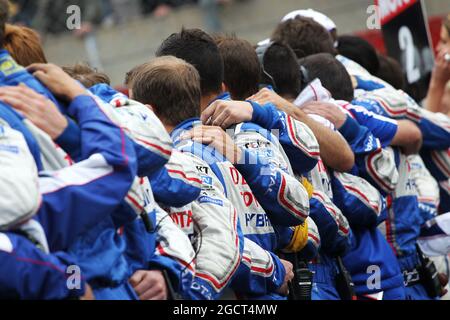 Toyota an der Startaufstellung. 24-Stunden-Rennen von Le Mans, Samstag, 22. Juni 2013. Le Mans, Frankreich. Stockfoto