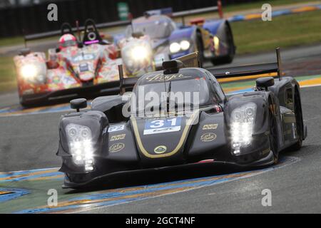 Kevin Weeda (USA)/Cristophe Bouchut (FRA)/James Rossiter (GBR) Lotus T128. 24-Stunden-Rennen von Le Mans, Samstag, 22. Juni 2013. Le Mans, Frankreich. Stockfoto