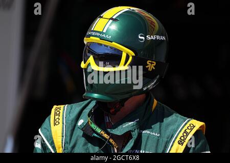 Mechaniker von Caterham F1 Team. Großer Preis von Ungarn, Sonntag, 28. Juli 2013. Budapest, Ungarn. Stockfoto