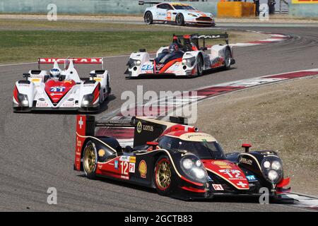 Andrea Belicchi (ITA) / Mathias Beche (SUI) / Nicolas Prost (FRA) Rebellion Racing, Lola B12/60 Coupe, Toyota. FIA-Langstrecken-Weltmeisterschaft, Runde 7, Samstag, 9. November 2013. Shanghai, China. Stockfoto