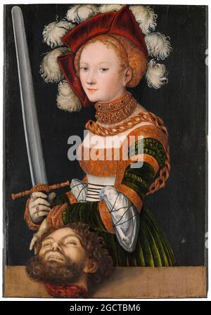 Judith mit dem Kopf des Holofernes, Gemälde von Lucas Cranach dem Älteren, um 1530 Stockfoto