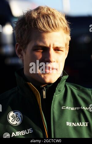 Marcus Ericsson (SWE) Caterham. Formel-1-Tests, Vorbereitungen, Montag, 27. Januar 2014. Jerez, Spanien. Stockfoto
