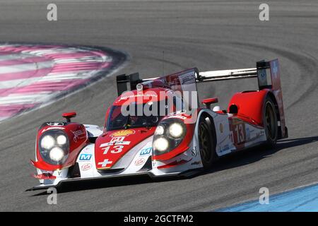 #13 TBA Andrea Belicchi (ITA) / Mathias Beche (SUI) Rebellion Racing, Lola B12/60 Coupe, Toyota. FIA-Langstrecken-Weltmeisterschaft, „Prolog“, offizielle Testtage, Freitag, 28. März 2014. Paul Ricard, Frankreich. Stockfoto