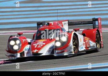 #12 Andrea Belicchi (ITA) / Mathias Beche (SUI) / Nicolas Prost (FRA) Rebellion Racing, Lola B12/60 - Toyota. FIA-Langstrecken-Weltmeisterschaft, „Prolog“, offizielle Testtage, Freitag, 28. März 2014. Paul Ricard, Frankreich. Stockfoto