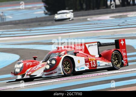 #13 Andrea Belicchi (ITA) / Mathias Beche (SUI) Rebellion Racing, Lola B12/60 Coupe, Toyota. FIA-Langstrecken-Weltmeisterschaft, „Prolog“, offizielle Testtage, Samstag, 29. März 2014. Paul Ricard, Frankreich. Stockfoto