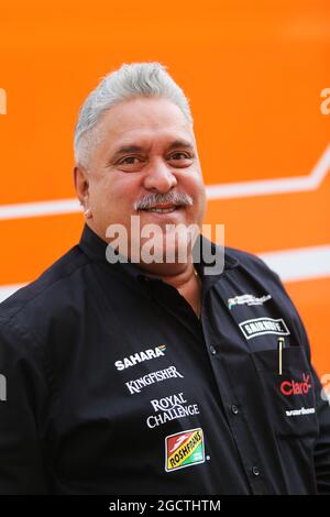 Dr. Vijay Mallya (IND) Sahara Force India F1 Team Owner. Großer Preis von Spanien, Samstag, 10. Mai 2014. Barcelona, Spanien. Stockfoto