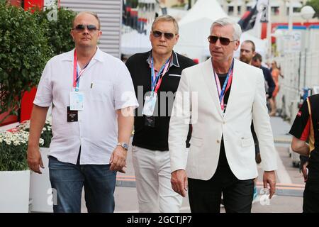 Alan Pardew (GBR) Newcastle FC Manager (rechts). Großer Preis von Monaco, Sonntag, 25. Mai 2014. Monte Carlo, Monaco. Stockfoto