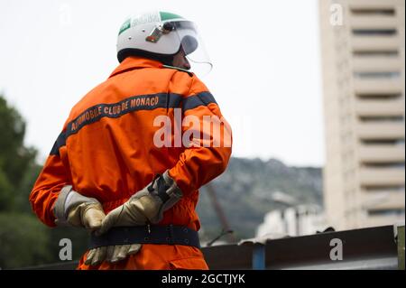 Ein Marschall. Großer Preis von Monaco, Sonntag, 25. Mai 2014. Monte Carlo, Monaco. Stockfoto