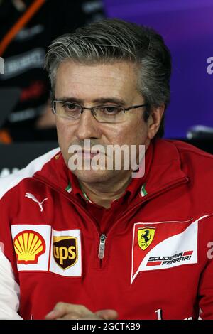 Pat Fry (GBR) Ferrari Stellvertretender technischer Direktor und Leiter der Renntechnik bei der FIA-Pressekonferenz. Großer Preis von Kanada, Freitag, 6. Juni 2014. Montreal, Kanada. Stockfoto