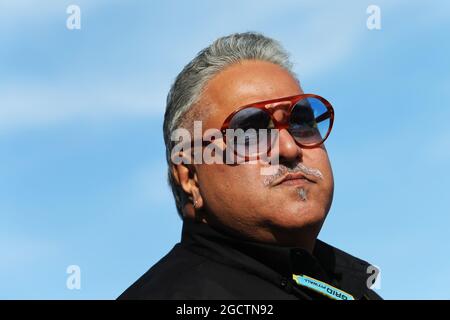 Dr. Vijay Mallya (IND) Sahara Force India F1 Team Owner. Großer Preis von Großbritannien, Freitag, 4. Juli 2014. Silverstone, England. Stockfoto