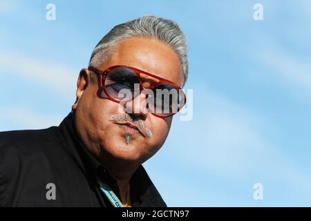 Dr. Vijay Mallya (IND) Sahara Force India F1 Team Owner. Großer Preis von Großbritannien, Freitag, 4. Juli 2014. Silverstone, England. Stockfoto