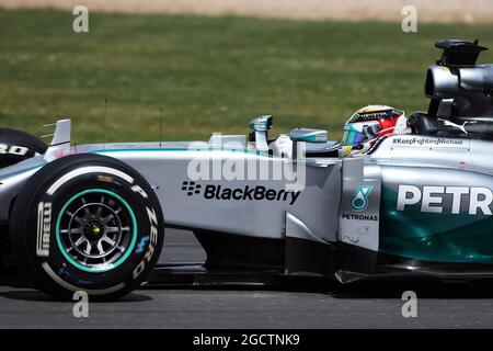 Lewis Hamilton (GBR) Mercedes AMG F1 W05. Großer Preis von Großbritannien, Sonntag, 6. Juli 2014. Silverstone, England. Stockfoto