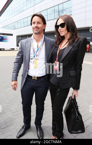 Tamara Ecclestone (GBR) mit Ehemann Jay Rutland (GBR). Großer Preis von Großbritannien, Sonntag, 6. Juli 2014. Silverstone, England. Stockfoto