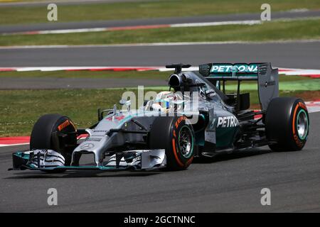 Lewis Hamilton (GBR) Mercedes AMG F1 W05. Großer Preis von Großbritannien, Sonntag, 6. Juli 2014. Silverstone, England. Stockfoto