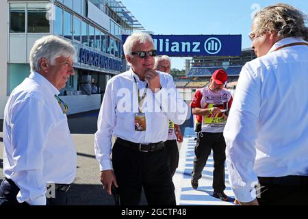 (L bis R): Herbie Blash (GBR) FIA-Delegierter mit Charlie Whiting (GBR) FIA-Delegierter. Großer Preis von Deutschland, Freitag, 18. Juli 2014. Hockenheim, Deutschland. Stockfoto