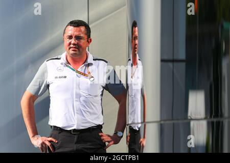 Eric Boullier (FRA) McLaren Racing Director. Großer Preis von Deutschland, Freitag, 18. Juli 2014. Hockenheim, Deutschland. Stockfoto