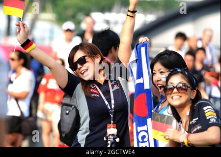 Lüfter. Großer Preis von Singapur, Sonntag, 21. September 2014. Marina Bay Street Circuit, Singapur. Stockfoto