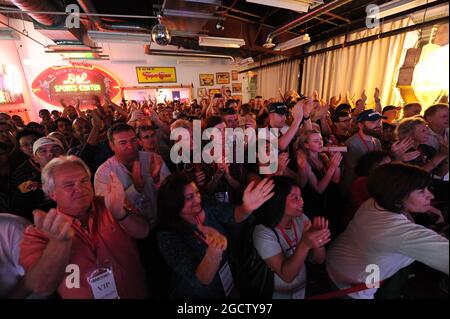 Fans im Fanforum. Großer Preis der Vereinigten Staaten, Mittwoch, 29. Oktober 2014. Circuit of the Americas, Austin, Texas, USA. Stockfoto