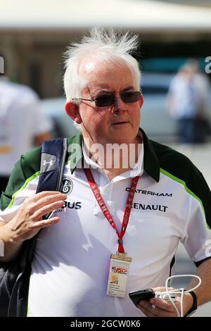 Finbarr O'Connell, Caterham F1 Team Administrator. Abu Dhabi Grand Prix, Donnerstag, 20. November 2014. Yas Marina Circuit, Abu Dhabi, VAE. Stockfoto