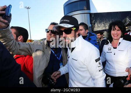 Fernando Alonso (ESP) McLaren. Formel-1-Tests, erster Tag, Sonntag, 1. Februar 2015. Jerez, Spanien. Stockfoto