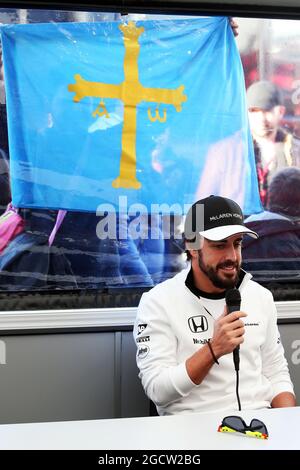 Fernando Alonso (ESP) McLaren. Formel-1-Tests, erster Tag, Sonntag, 1. Februar 2015. Jerez, Spanien. Stockfoto