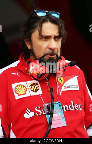 Alberto Antonini (ITA) Ferrari Pressereferent. Formel-1-Tests, Tag zwei, Montag, 2. Februar 2015. Jerez, Spanien. Stockfoto