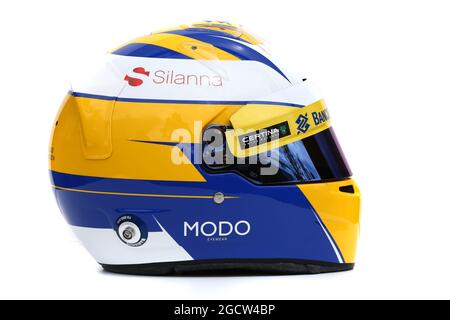 Der Helm des Marcus Ericsson (SWE) sauber F1 Teams. Großer Preis von Australien, Donnerstag, 12. März 2015. Albert Park, Melbourne, Australien. Stockfoto