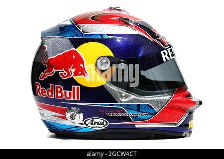 Der Helm von Max Verstappen (NLD) Scuderia Toro Rosso. Großer Preis von Australien, Donnerstag, 12. März 2015. Albert Park, Melbourne, Australien. Stockfoto