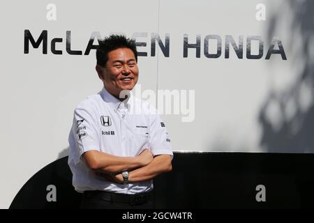 Yasuhisa Arai (JPN) Honda Motorsport Chief Officer. Großer Preis von Australien, Sonntag, 15. März 2015. Albert Park, Melbourne, Australien. Stockfoto