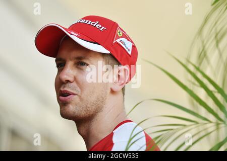 Sebastian Vettel (GER) Ferrari. Großer Preis von Malaysia, Donnerstag, 26. März 2015. Sepang, Kuala Lumpur, Malaysia. Stockfoto