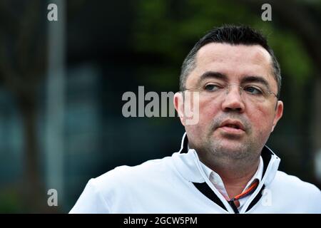 Eric Boullier (FRA) McLaren Racing Director. Großer Preis von China, Donnerstag, 9. April 2015. Shanghai, China. Stockfoto