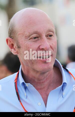 Donald Mackenzie (GBR) CVC Capital Partners Managing Partner, Co Head of Global Investments. Großer Preis von Bahrain, Samstag, 18. April 2015. Sakhir, Bahrain. Stockfoto