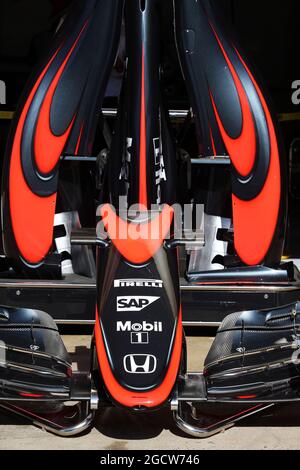 McLaren MP4-30 – neue Lackierung. Großer Preis von Spanien, Donnerstag, 7. Mai 2015. Barcelona, Spanien. Stockfoto
