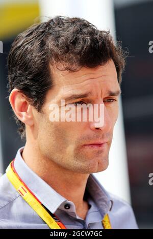 Mark Webber (AUS) Porsche Team WEC Fahrer. Großer Preis von Spanien, Sonntag, 10. Mai 2015. Barcelona, Spanien. Stockfoto