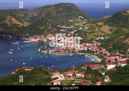 Guadeloupe Landschaft - Les Saintes Inseln. Bucht von Terre de Haut. Die besten Orte der Karibik. Stockfoto