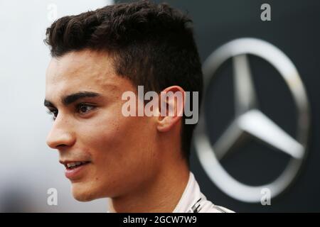 Pascal Wehrlein (GER) Mercedes AMG F1 Reservefahrer. Formula One Testing, Mittwoch, 13. Mai 2015. Barcelona, Spanien. Stockfoto