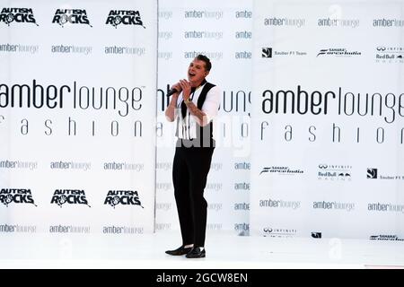 John Newman (GBR) Sänger bei der Amber Lounge Fashion Show. Großer Preis von Monaco, Freitag, 22. Mai 2015. Monte Carlo, Monaco. Stockfoto