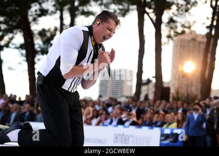 John Newman (GBR) Sänger bei der Amber Lounge Fashion Show. Großer Preis von Monaco, Freitag, 22. Mai 2015. Monte Carlo, Monaco. Stockfoto
