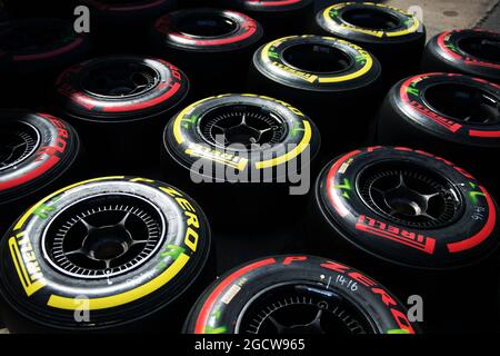 Pirelli-Reifen. Großer Preis von Kanada, Donnerstag, 4. Juni 2015. Montreal, Kanada. Stockfoto